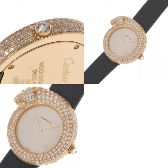 CARTIER Cartier Panthere Panther 1925 Diamond Women's YG/Leather Watch Quartz... - Picture 12 of 12